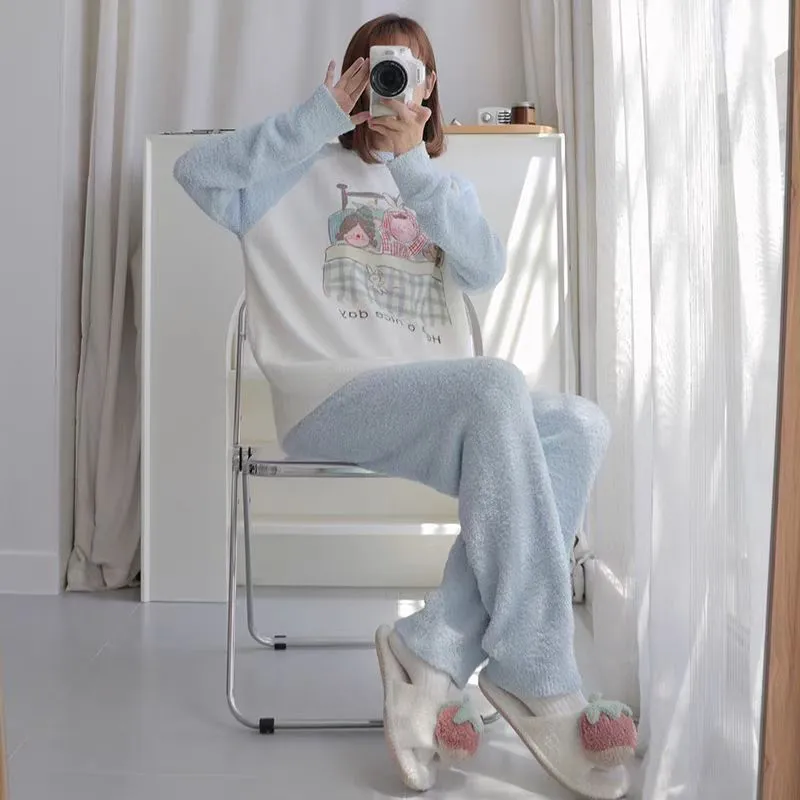 WANANNI Pajama Set Women's Sky Blue-2