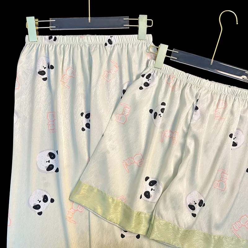 WANANNI Pajama Set Women's Cream Green-4