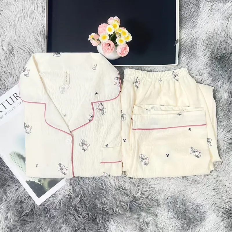 WANANNI Pajama Set Women's White-5