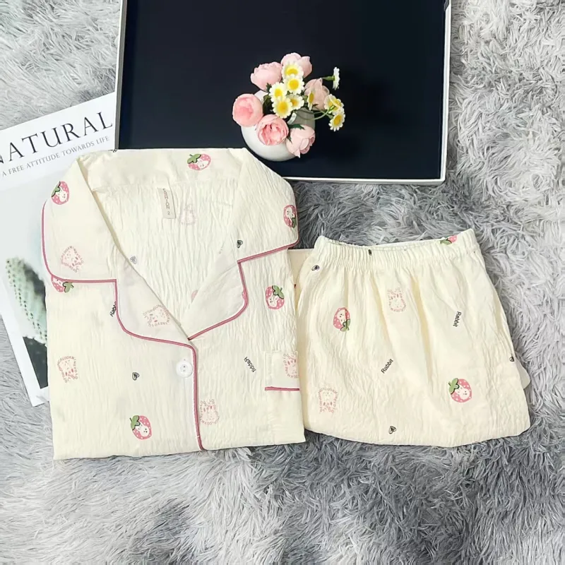 WANANNI Pajama Set Women's White-4