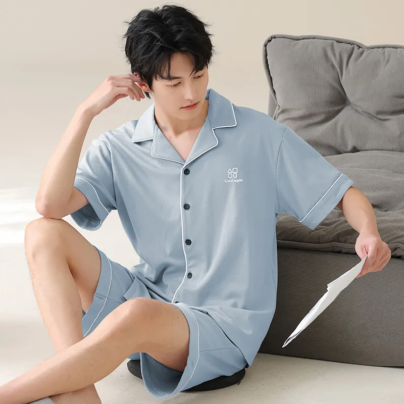 WANANNI Pajama Set Men's Sky Blue-2