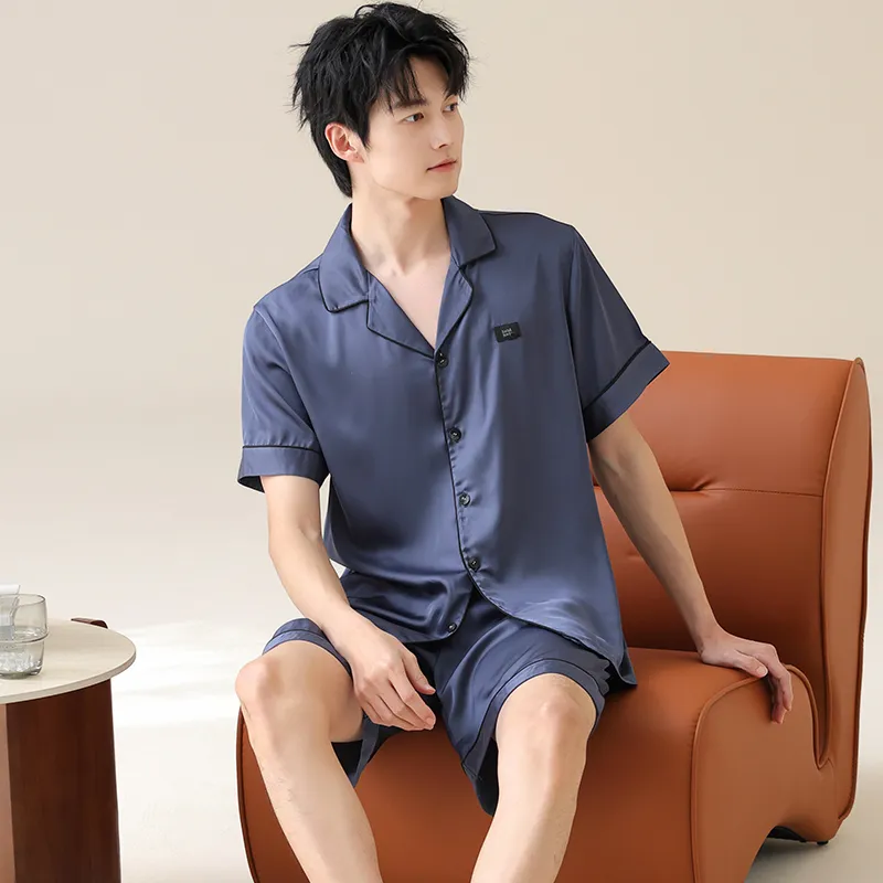WANANNI Pajama Set Men's Royal Blue-5