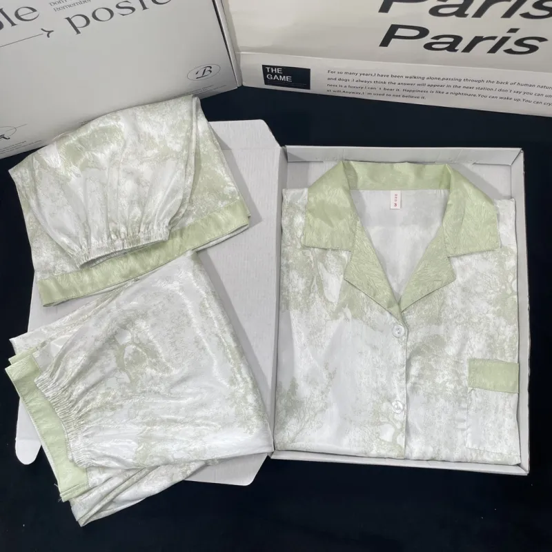 WANANNI Pajama Set Women's Light Green-1