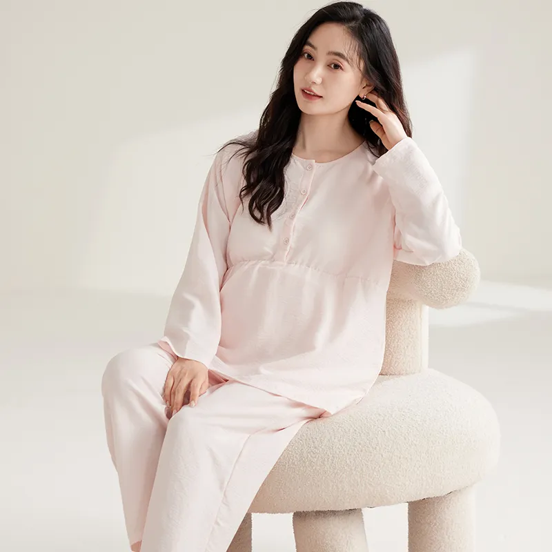 WANANNI Pajama Set Women's Light Pink-6