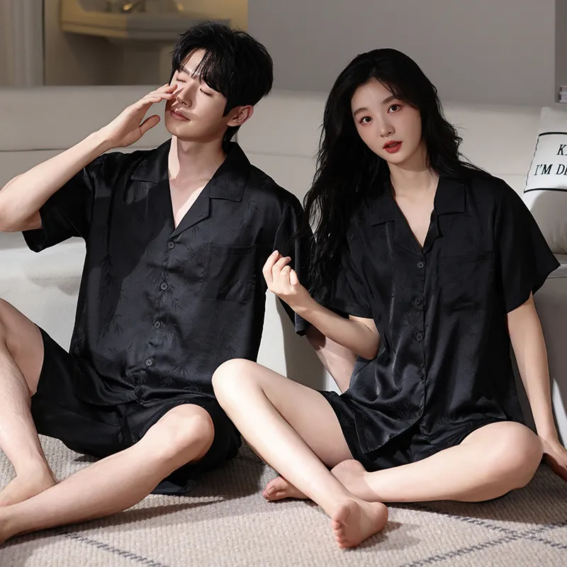 WANANNI Pajama Set Unisex Black-6