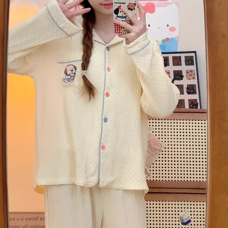 WANANNI Pajama Set Women's Yellow-4