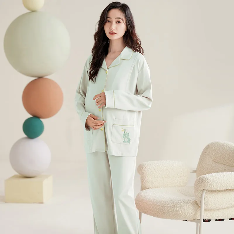 WANANNI Pajama Set Women's Light Green-6
