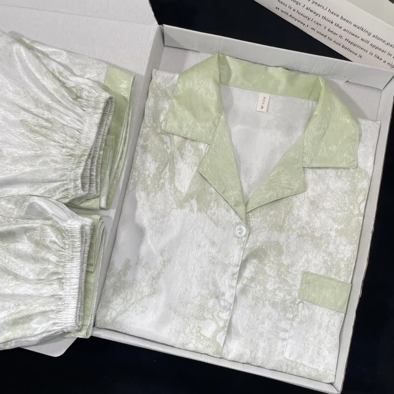 WANANNI Pajama Set Women's Light Green-3
