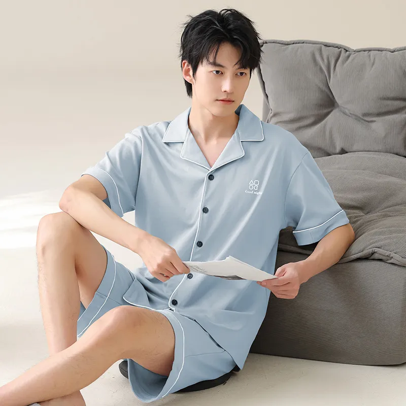 WANANNI Pajama Set Men's Sky Blue-1