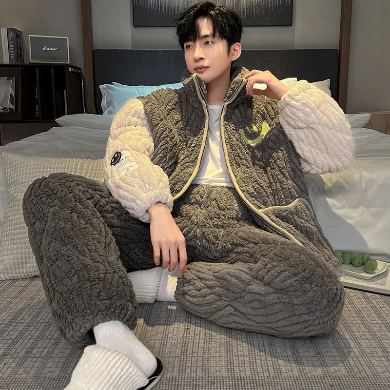 WANANNI Pajama Set Men's Dark Gray-3