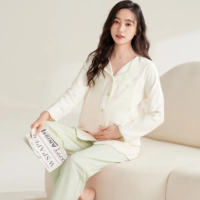 WANANNI Pajama Set Women's Light Green-3