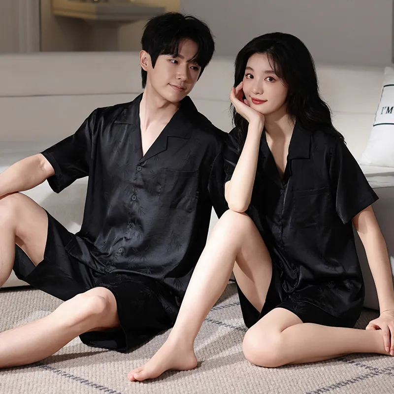 WANANNI Pajama Set Unisex Black-4