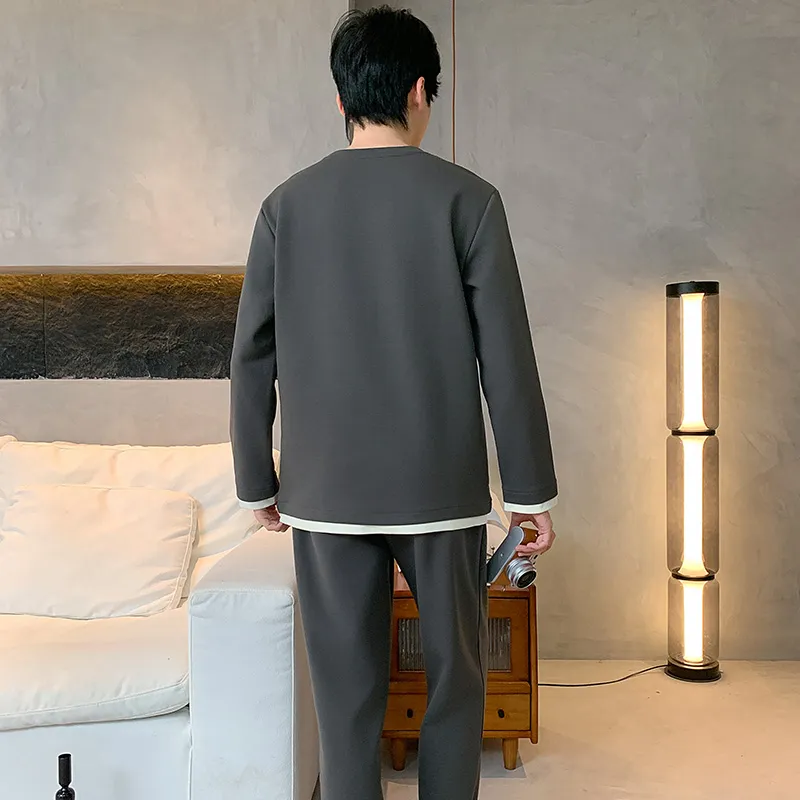 WANANNI Pajama Set Men's Dark Gray-7