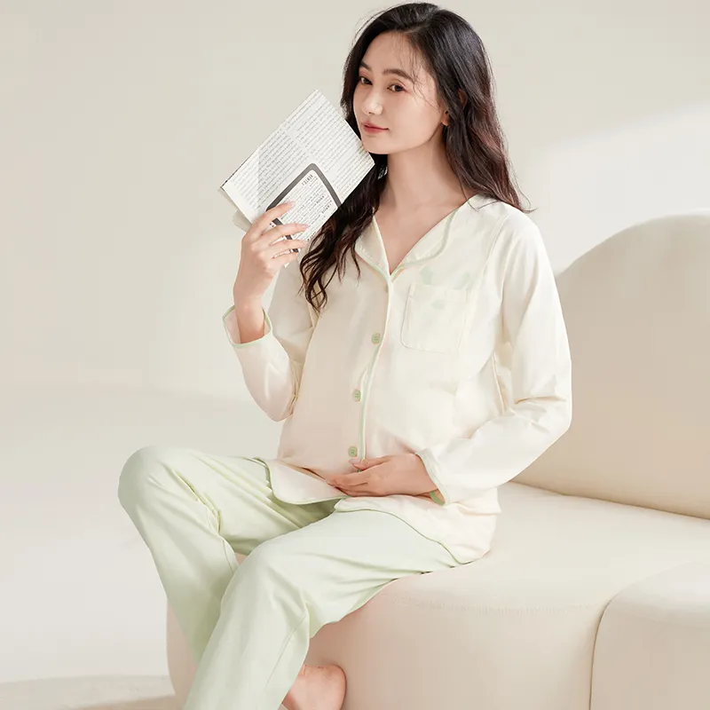 WANANNI Pajama Set Women's Light Green-1
