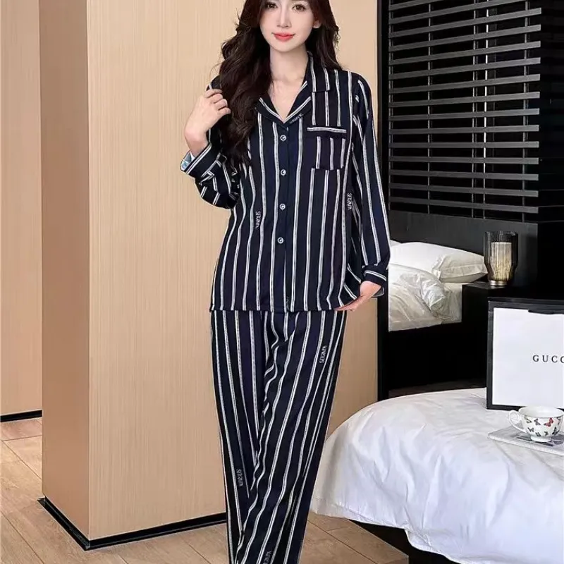 WANANNI Pajama Set Women's Navy Blue-3