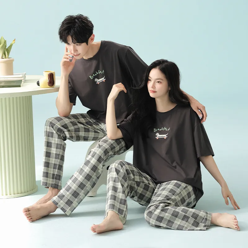 WANANNI Pajama Set Unisex Dark Gray-5