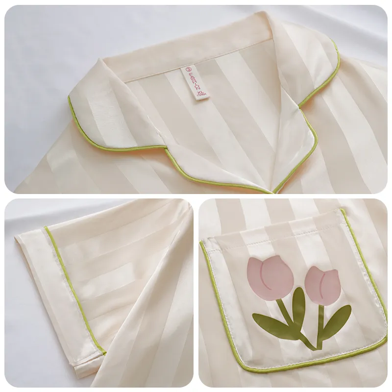WANANNI Pajama Set Women's Shopping Bag Apricot-3