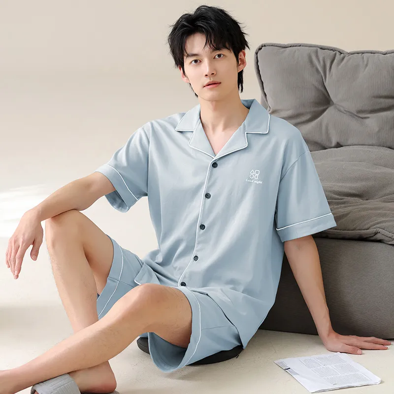 WANANNI Pajama Set Men's Sky Blue-3