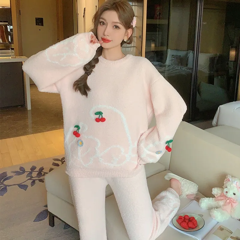 WANANNI Pajama Set Women's Shopping Bag Pink-5
