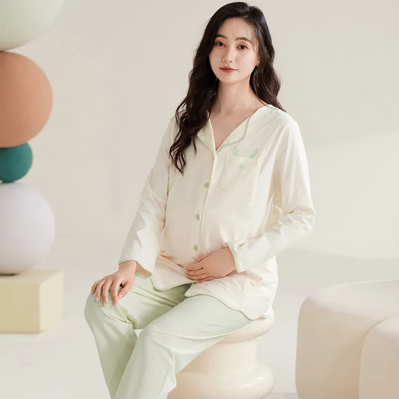 WANANNI Pajama Set Women's Light Green-4