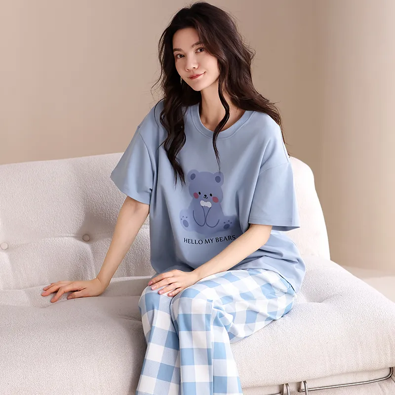 WANANNI Pajama Set Women's Sky Blue-4