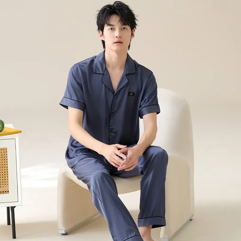 WANANNI Pajama Set Men's Royal Blue-2