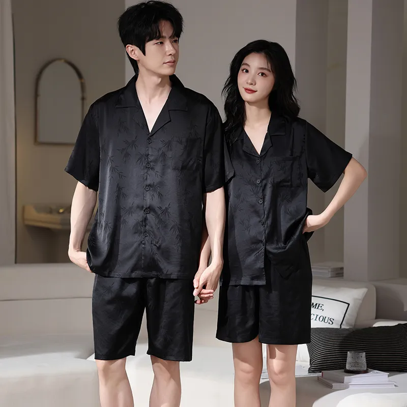 WANANNI Pajama Set Unisex Black-1