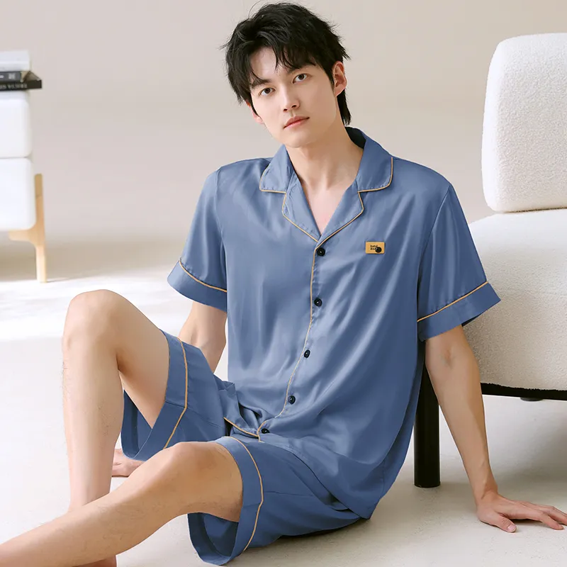 WANANNI Pajama Set Men's Dodger Blue-1