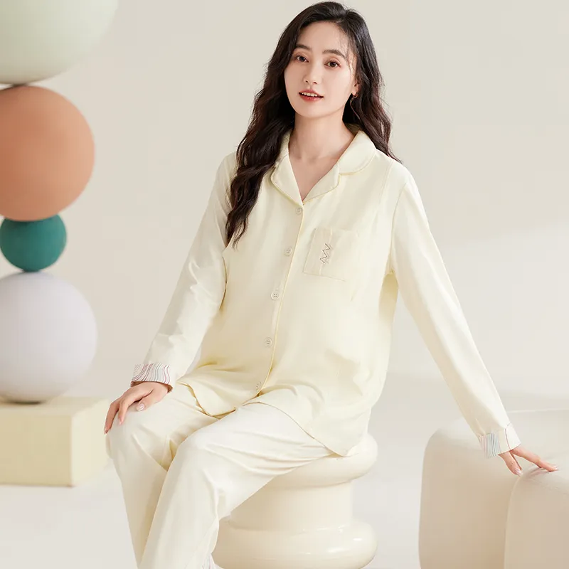 WANANNI Pajama Set Women's Cream Apricot-1