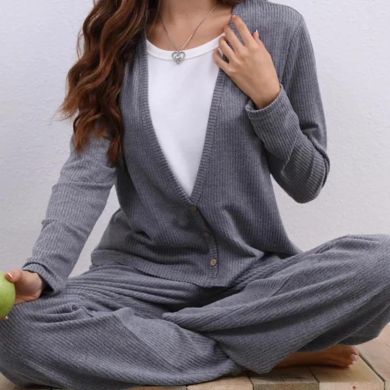 WANANNI Pajama Set Women's Gray-7