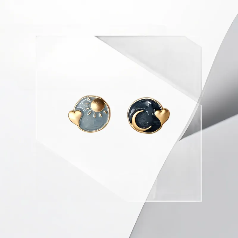 Universe Search S925 Silver Stud Earrings Women's-4