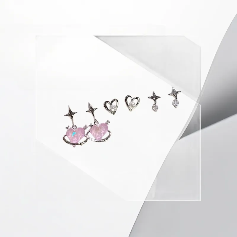 Universe Search Alloy Stud Earrings Women's-4