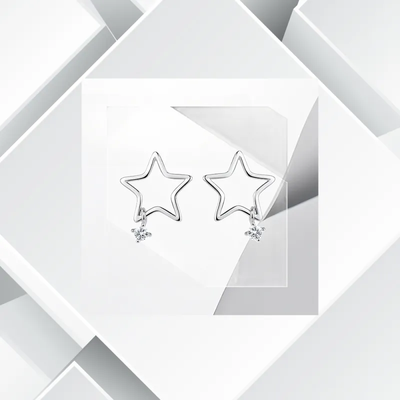 Universe Search S925 Silver Stud Earrings Women's-4