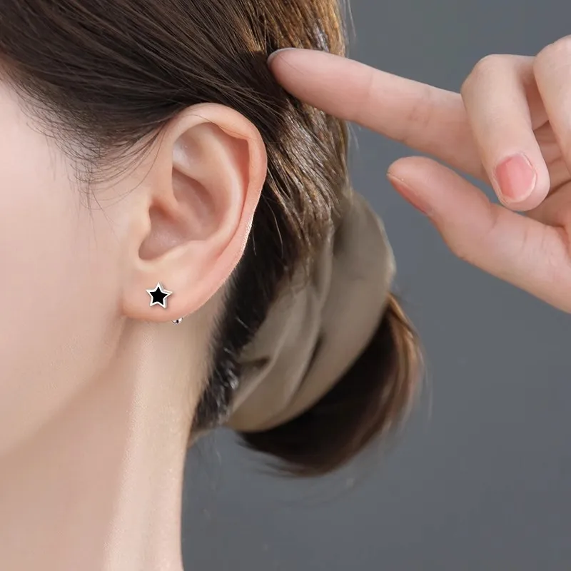 Universe Search S925 Silver Stud Earrings Women's-1