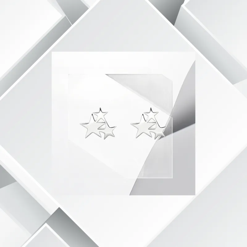 Universe Search S925 Silver Stud Earrings Women's-2