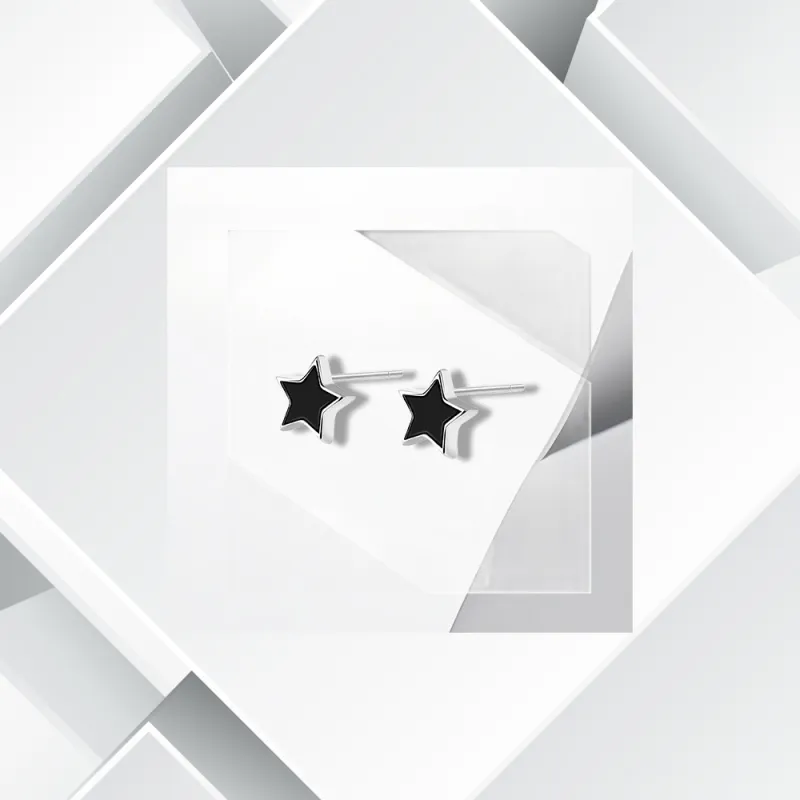 Universe Search S925 Silver Stud Earrings Women's-3