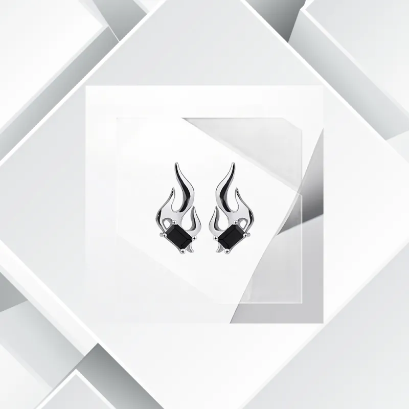 Universe Search Alloy Stud Earrings Unisex-2