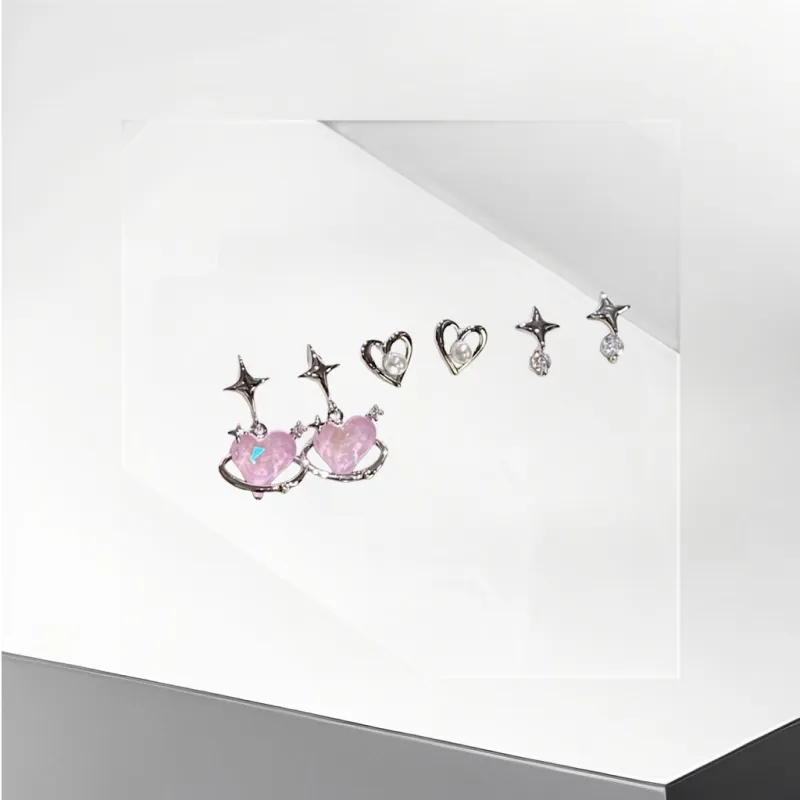 Universe Search Alloy Stud Earrings Women's-5