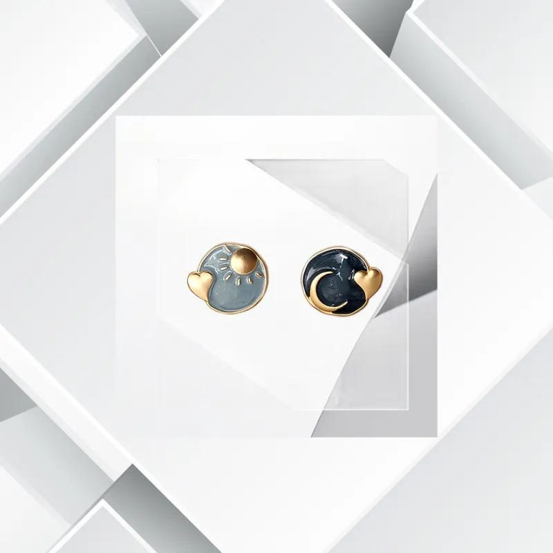 Universe Search S925 Silver Stud Earrings Women's-3