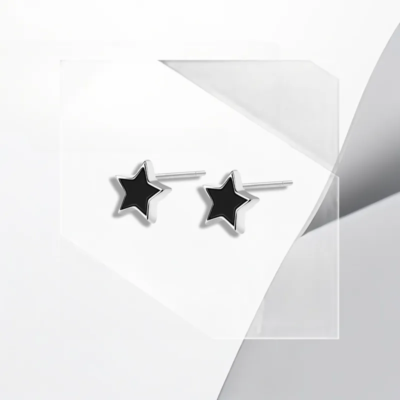 Universe Search S925 Silver Stud Earrings Women's-4