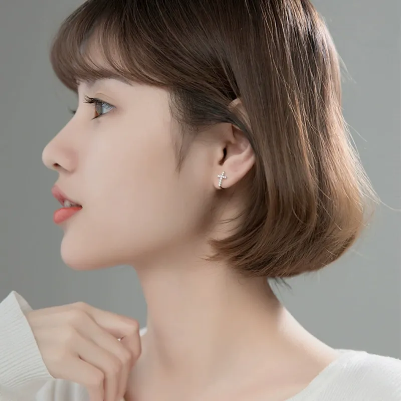 Universe Search S925 Silver Stud Earrings Women's-1