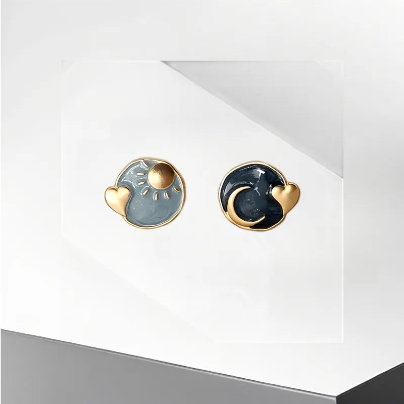 Universe Search S925 Silver Stud Earrings Women's-5