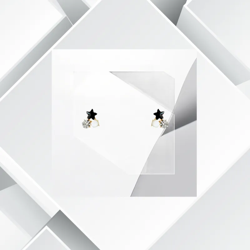 Universe Search S925 Silver Stud Earrings Women's-3