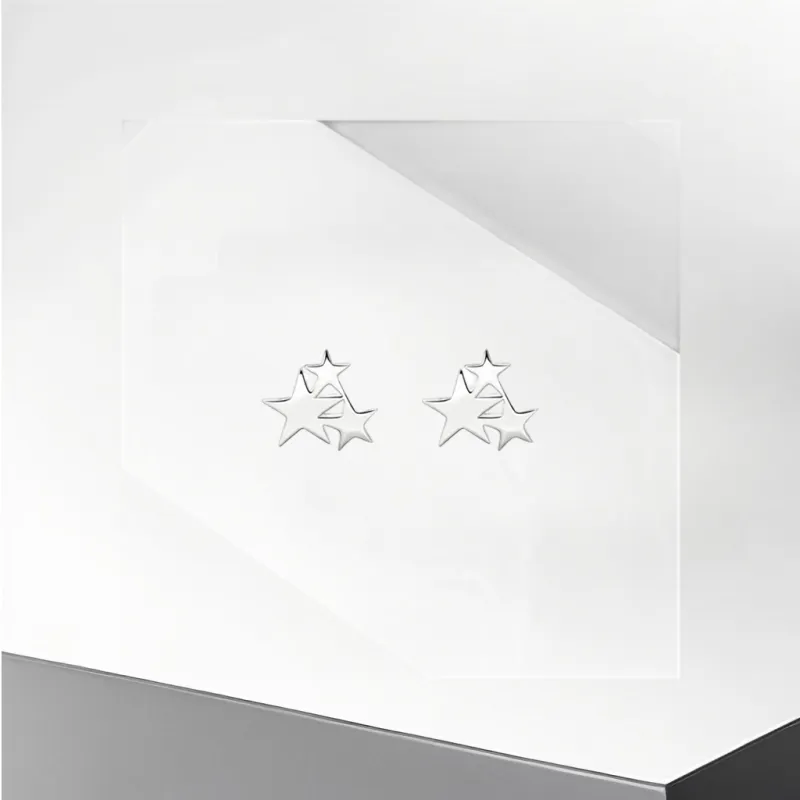 Universe Search S925 Silver Stud Earrings Women's-4