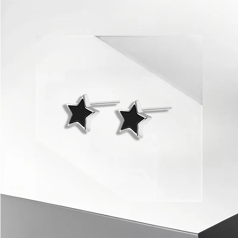 Universe Search S925 Silver Stud Earrings Women's-5