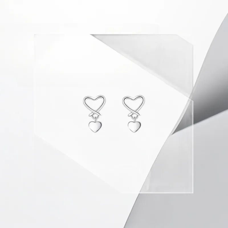 Universe Search S925 Silver Stud Earrings Women's-4