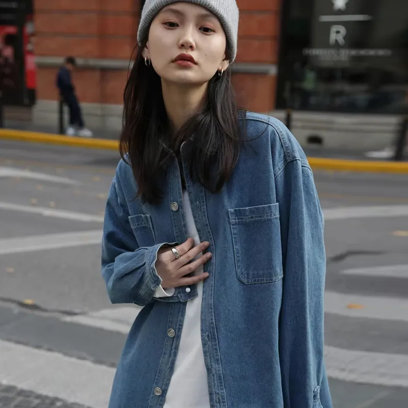 LWLG Denim Jacket Women's Light Blue-4