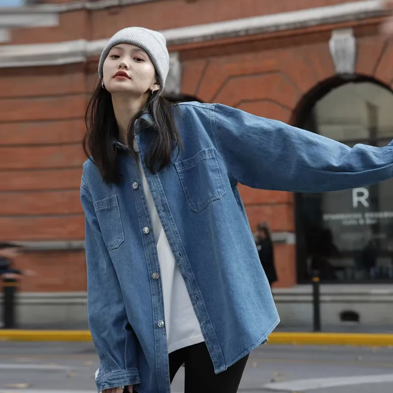LWLG Denim Jacket Women's Light Blue-2