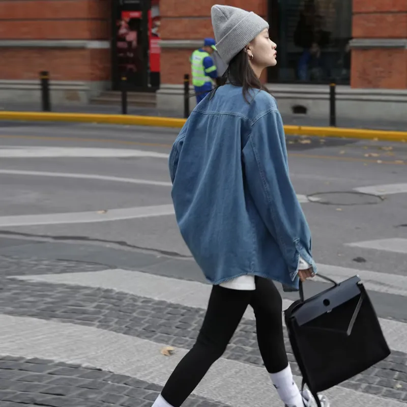 LWLG Denim Jacket Women's Light Blue-3