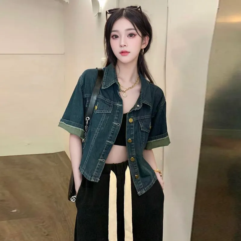 LWLG Denim Jackets Women's Blue-2